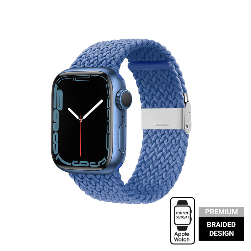 Crong Wave Band – gestrickt Armband für Apple Watch 38/40/41/42 mm (blau) – Produktabbildung 2