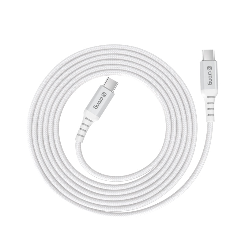 Crong Armor Link - 60W PD 3A USB-C für USB-C Kabel 25cm (weiß) – Produktabbildung 2
