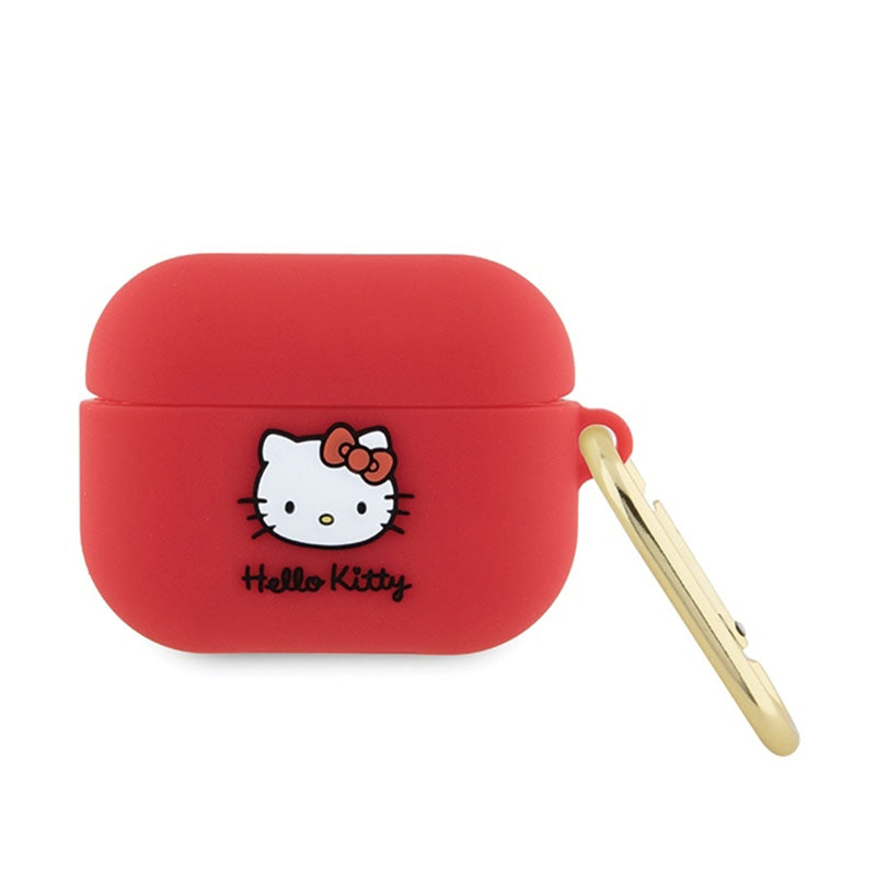 Hello Kitty Silicone 3D Kitty Head - Hülle für AirPods Pro (fuchsiová)