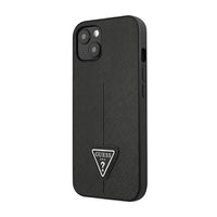 Guess Saffiano Triangle Logo Case - Hülle für iPhone 14 Plus (schwarz) – Produktabbildung 2