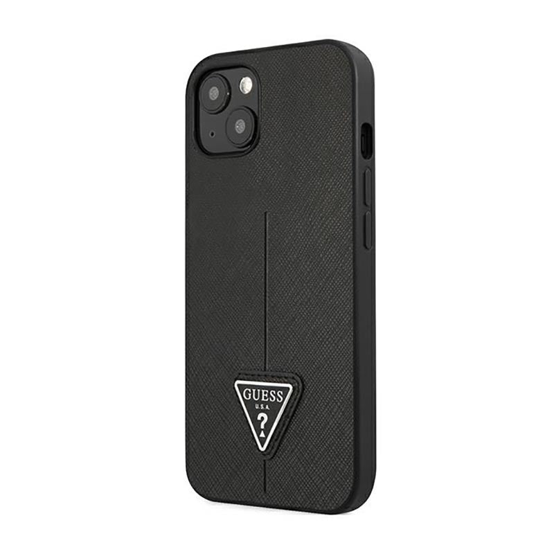 Guess Saffiano Triangle Logo Case - Hülle für iPhone 14 Plus (schwarz) – Produktabbildung 2