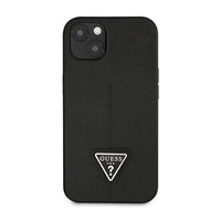 Guess Saffiano Triangle Logo Case - Hülle für iPhone 14 Plus (schwarz) – Produktabbildung 3