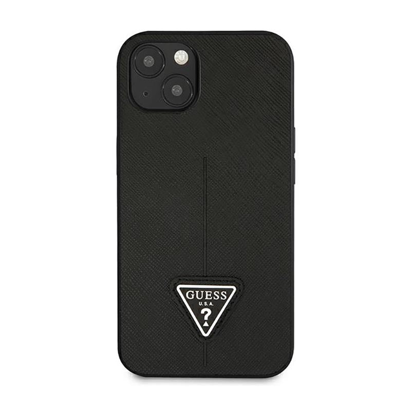 Guess Saffiano Triangle Logo Case - Hülle für iPhone 14 Plus (schwarz) – Produktabbildung 3