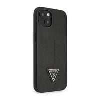 Guess Saffiano Triangle Logo Case - Hülle für iPhone 14 Plus (schwarz) – Produktabbildung 4