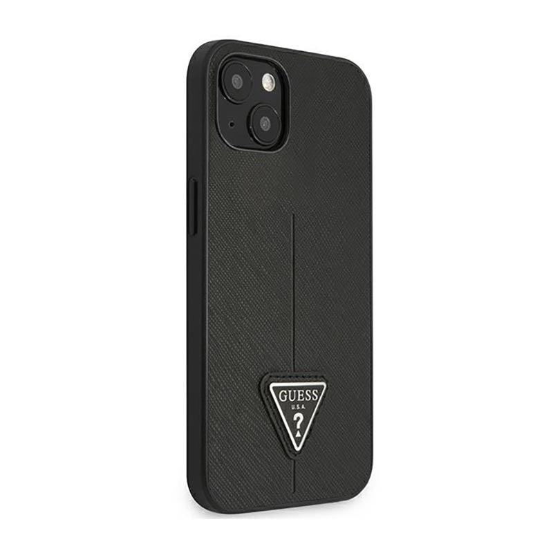 Guess Saffiano Triangle Logo Case - Hülle für iPhone 14 Plus (schwarz) – Produktabbildung 4