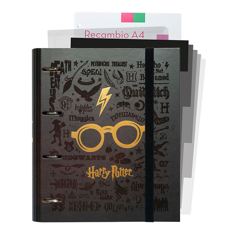 Harry Potter - Organizer A4 s Blätter (4 Ringe, Gummiband)