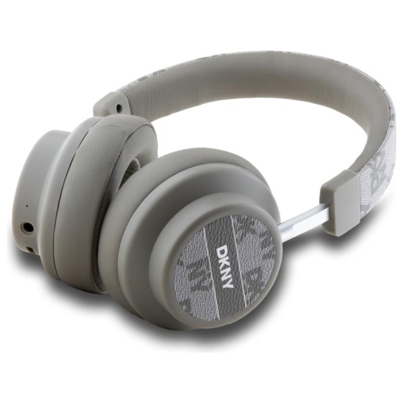 DKNY Checkered Pattern - kabellose Over-Ear- Kopfhörer Bluetooth V5.3 (beige) – Produktabbildung 2