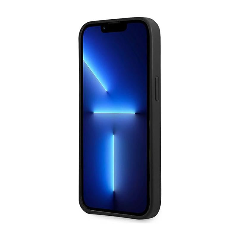 Guess Saffiano Triangle Logo Case - Hülle für iPhone 14 Plus (schwarz) – Produktabbildung 5
