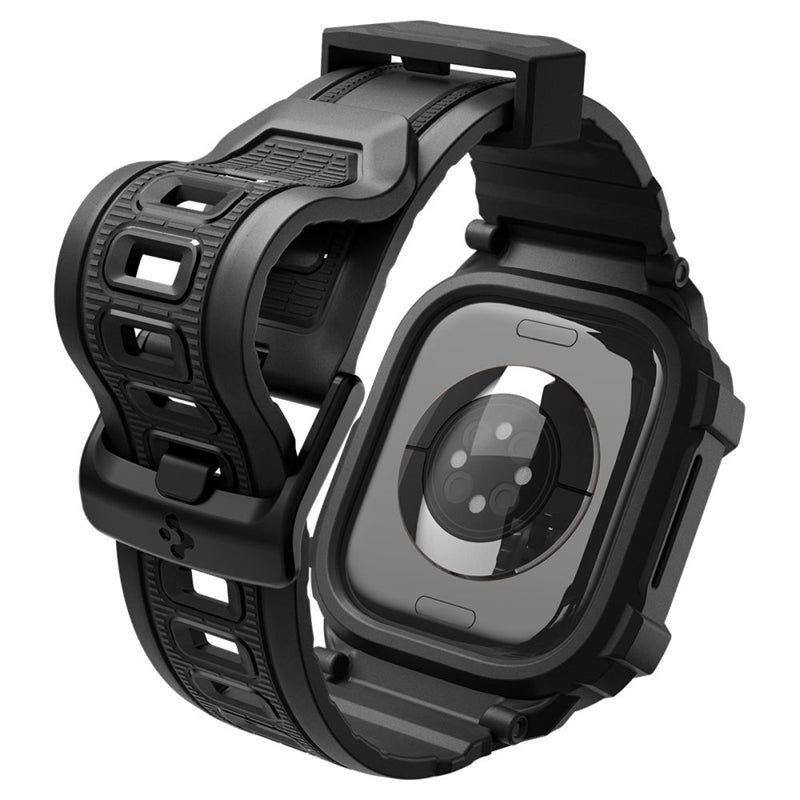 Spigen Rugged Armor Pro - Armband s pouzdrem für Apple Watch 12 46 mm (matt schwarz) – Produktabbildung 2
