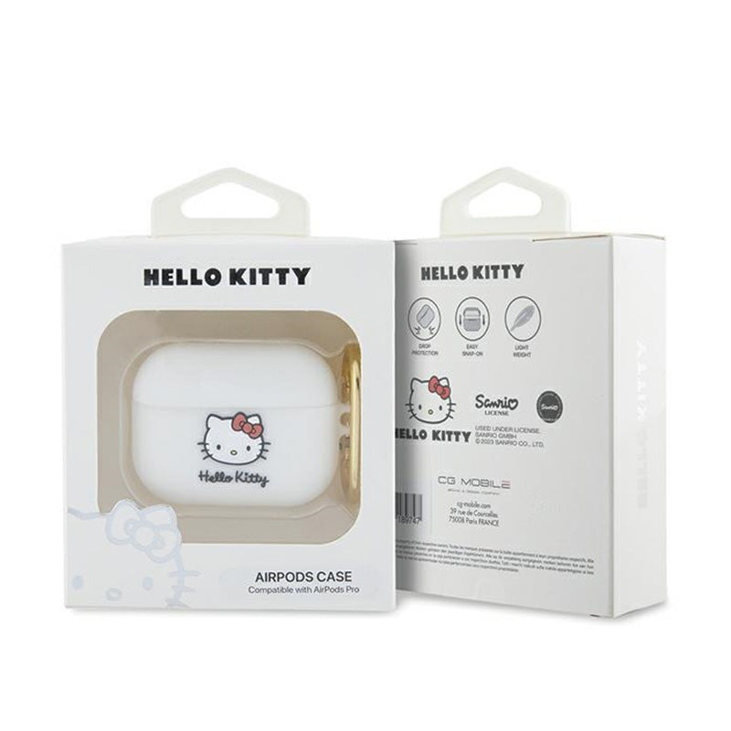 Hello Kitty Silicone 3D Kitty Head - Hülle für AirPods Pro (weiß) – Produktabbildung 3