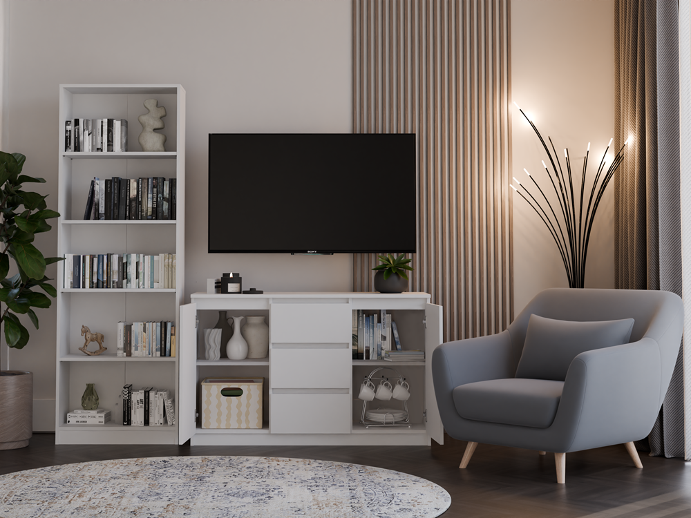 Kommode Malwa 2D3S WEISS – Produktabbildung 3