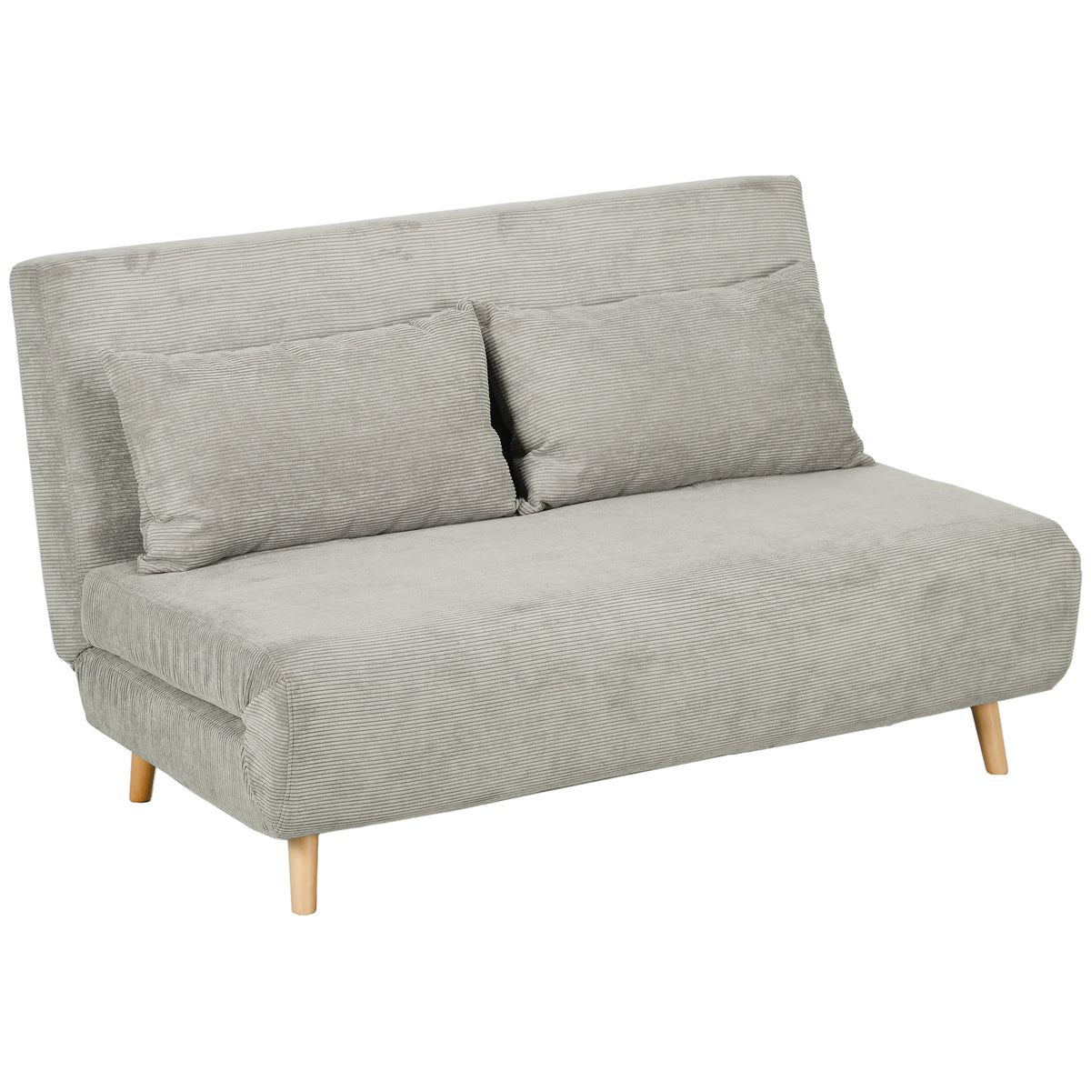 HOMCOM Schlafsofa, Gästebett, 3-fach verstellbare Rückenlehne, Leinenoptik, bis 120 kg, 141 x 90 x 81 cm