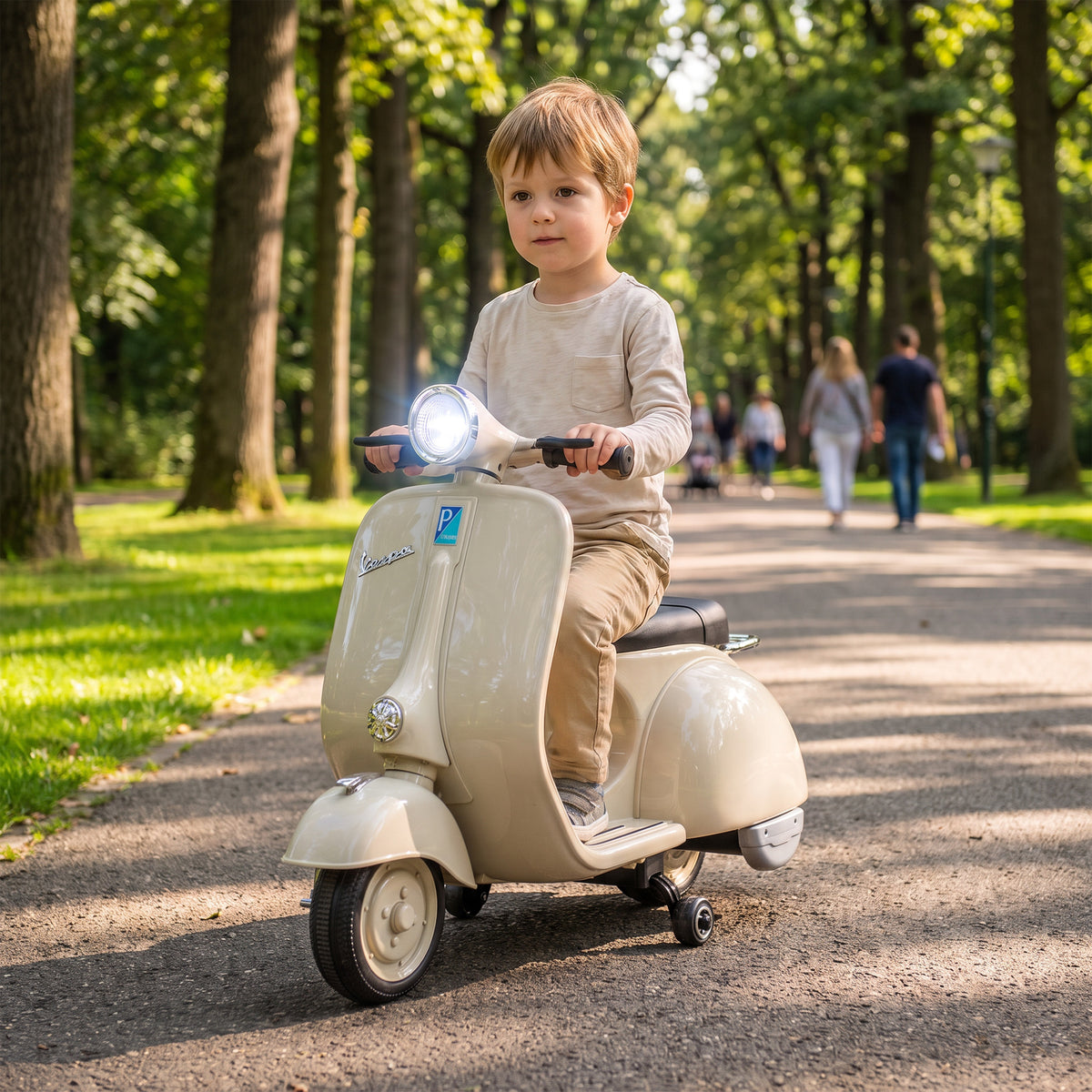 Elektro Motorrad Kinder 6 V Elektromotorrad mit Stützrädern, Lithium-Akku, Softstart, Musik, USB – Produktabbildung 2