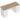 HOMCOM 140 cm Computertisch, 8 Schubladen, Schreibtisch für Homeoffice, Schlafzimmer, Stahl, Holz, Natur