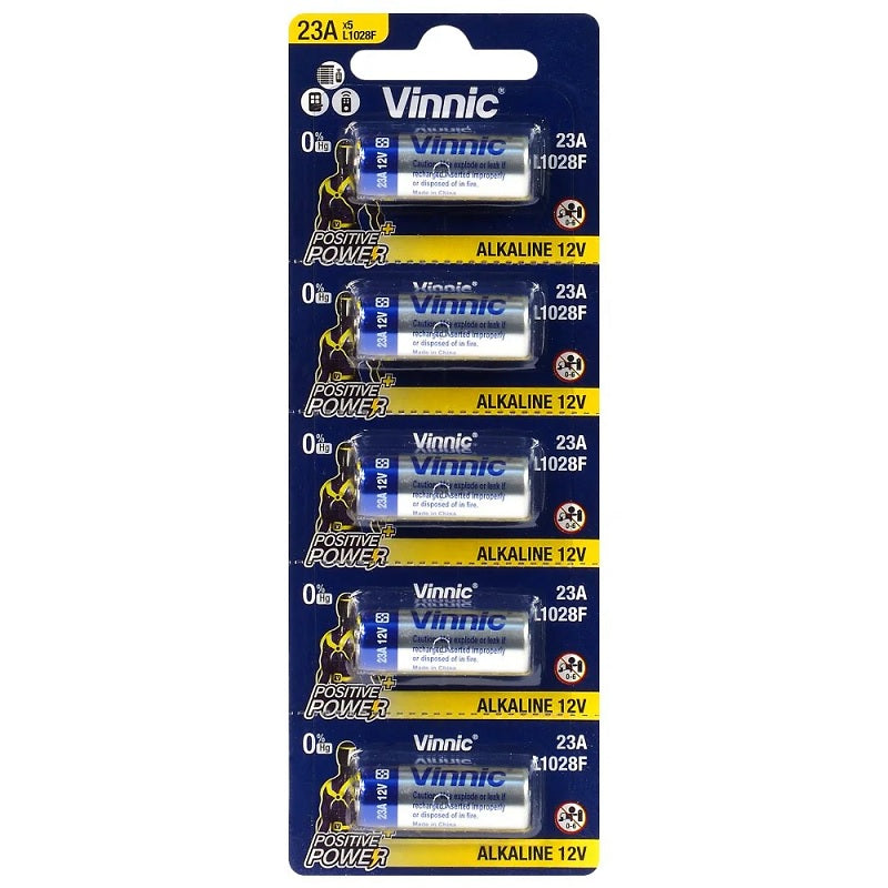 Vinnic Alkalibatterie 23A 23AE A23 V23GA MN21 LRV08 12V 5St