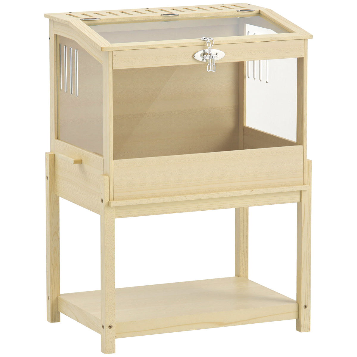 PawHut Hamsterkäfig 2 Etagen Nagerkäfig Kleintierkäfig mit klappbarem Deckel, groß 83,2 x 50 x 103 cm