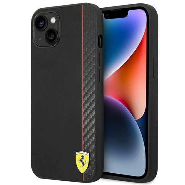 Ferrari Carbon - Hülle für iPhone 14 Plus (schwarz)