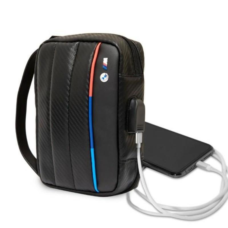 BMW Carbon Tricolor - Tasche / organizér s externím USB portem (schwarz)