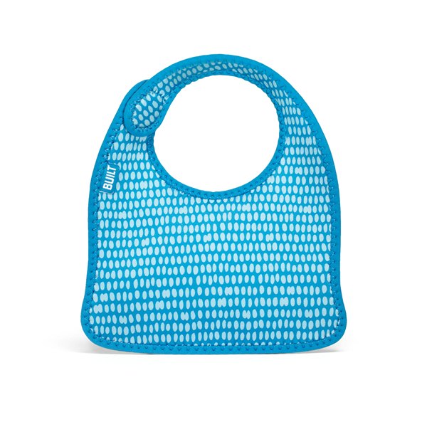 BUILT Mess Mate Set of 2 baby bib (Dribble Dots Blue) – Produktabbildung 2