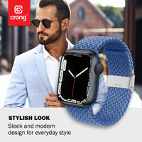 Crong Wave Band – gestrickt Armband für Apple Watch 38/40/41/42 mm (blau) – Produktabbildung 10