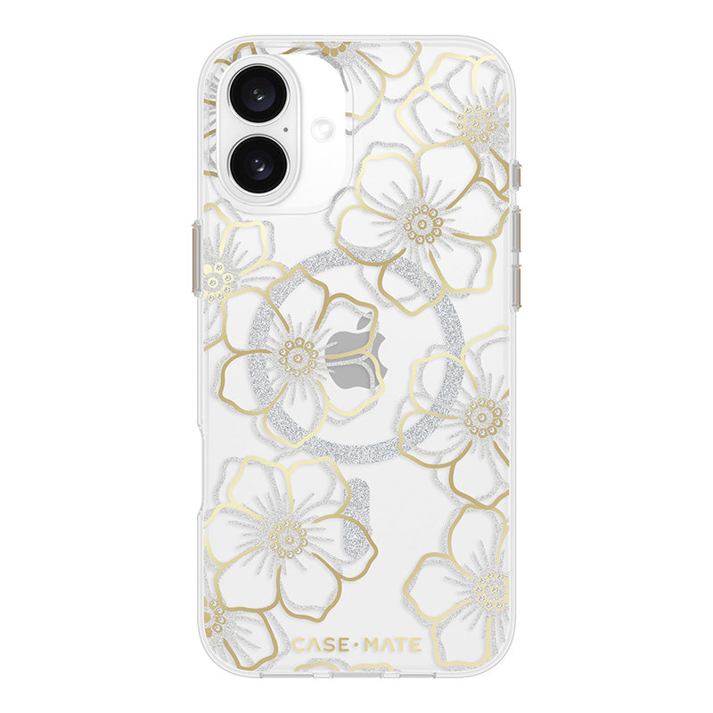 Case-Mate Floral Gems MagSafe - Hülle für iPhone 16 Plus (Gold) – Produktabbildung 2