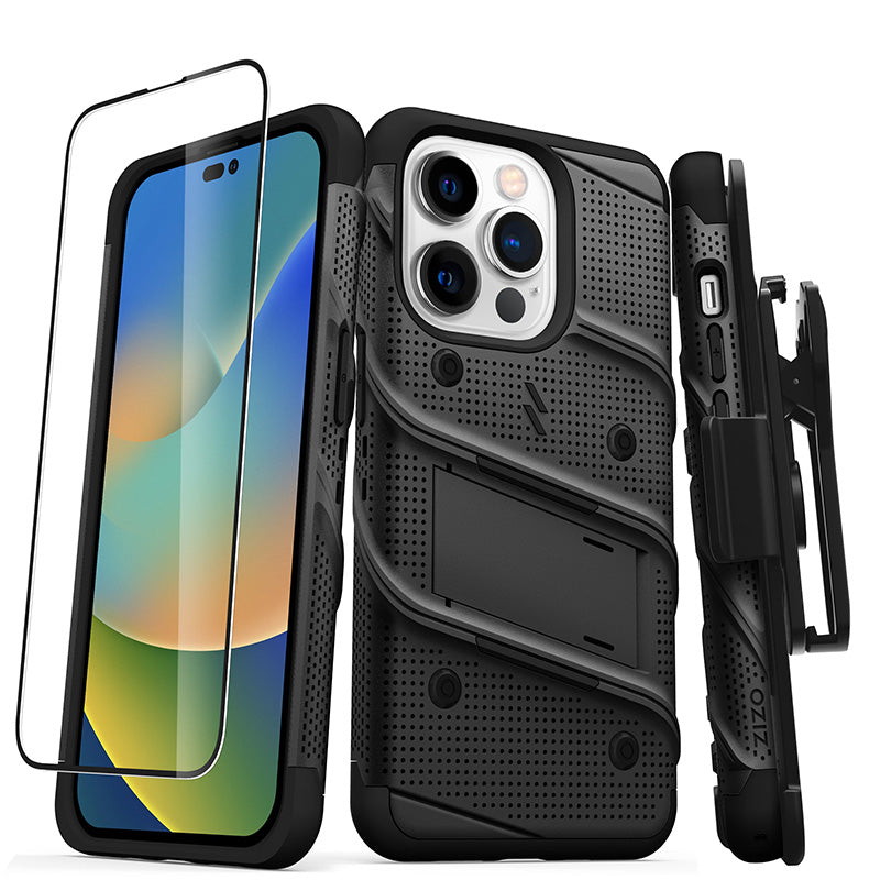 ZIZO BOLT Series - Hülle für iPhone 14 Pro (schwarz)