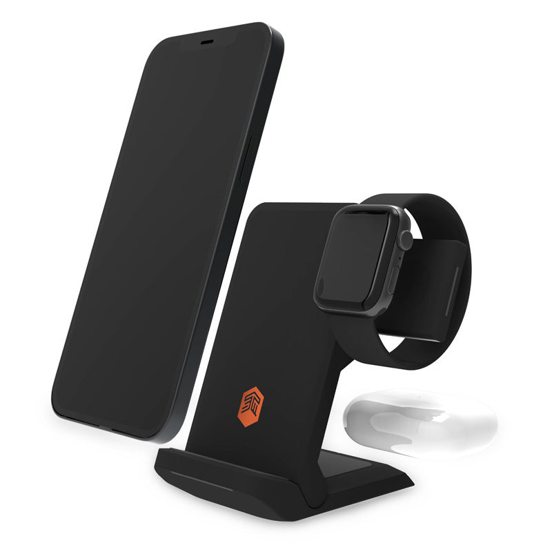 STM ChargeTree Go - Lade- stanice 3 in 1 für das Handy, AirPods a Apple Watch - schwarz