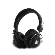 Hello Kitty Metal Logo Round Shape - Kabellose Kopfhörer für Ohren Bluetooth V5.3 (schwarz)