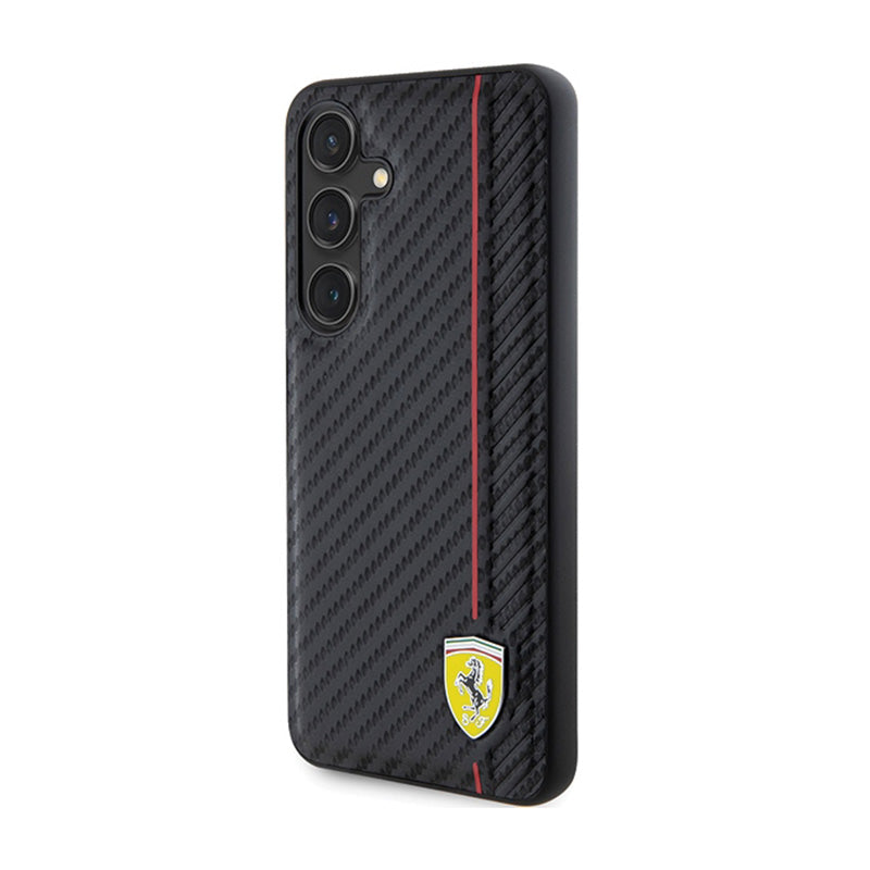 Ferrari Carbon Printed Line - Hülle für Samsung Galaxy S24+ (schwarz) – Produktabbildung 2