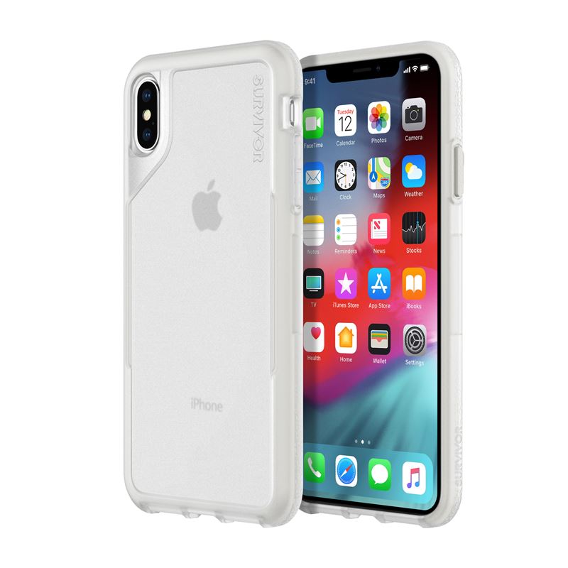Griffin Survivor Endurance - Hülle für iPhone Xs Max (Clear/Gray)