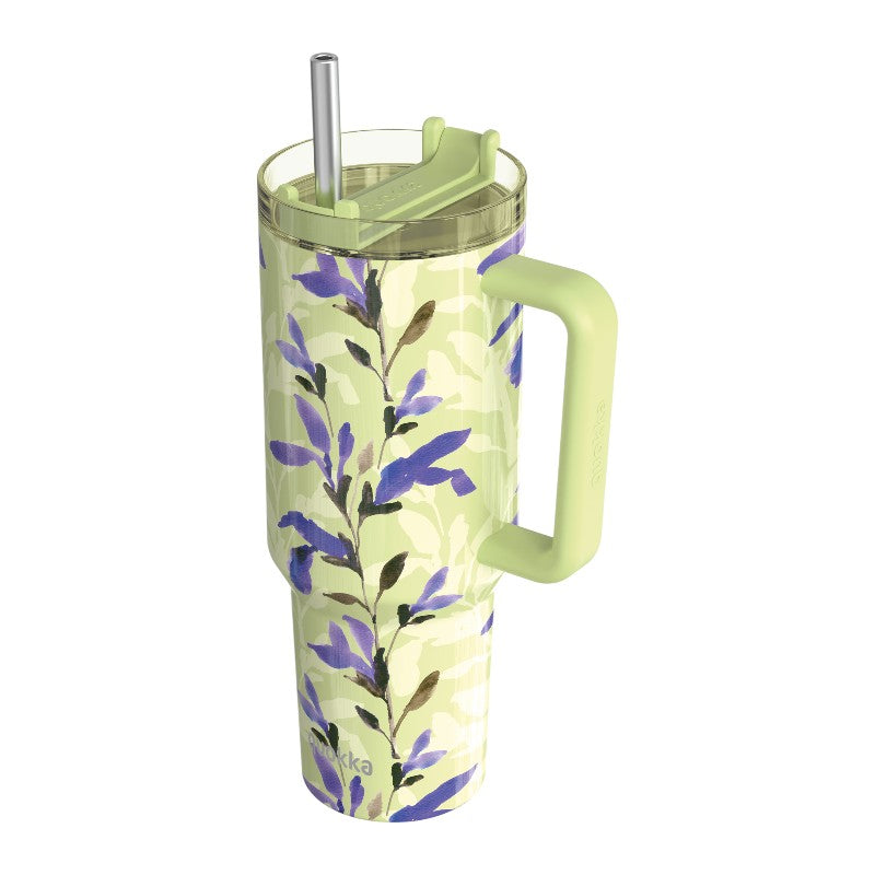 Quokka Stream - Thermobecher aus Edelstahl 1200ml s Strohhalm (Matcha)
