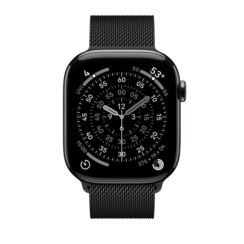 Crong Milano Steel - Armband aus Edelstahl für Apple Watch 44/45/46/49 mm (schwarz) – Produktabbildung 2