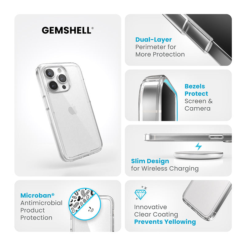 Hülle Speck Gemshell für iPhone 15 Pro (transparent) – Produktabbildung 10