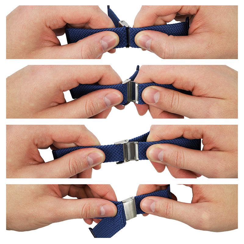 Crong Wave Band – gestrickt Armband für Apple Watch 38/40/41/42 mm (blau) – Produktabbildung 9