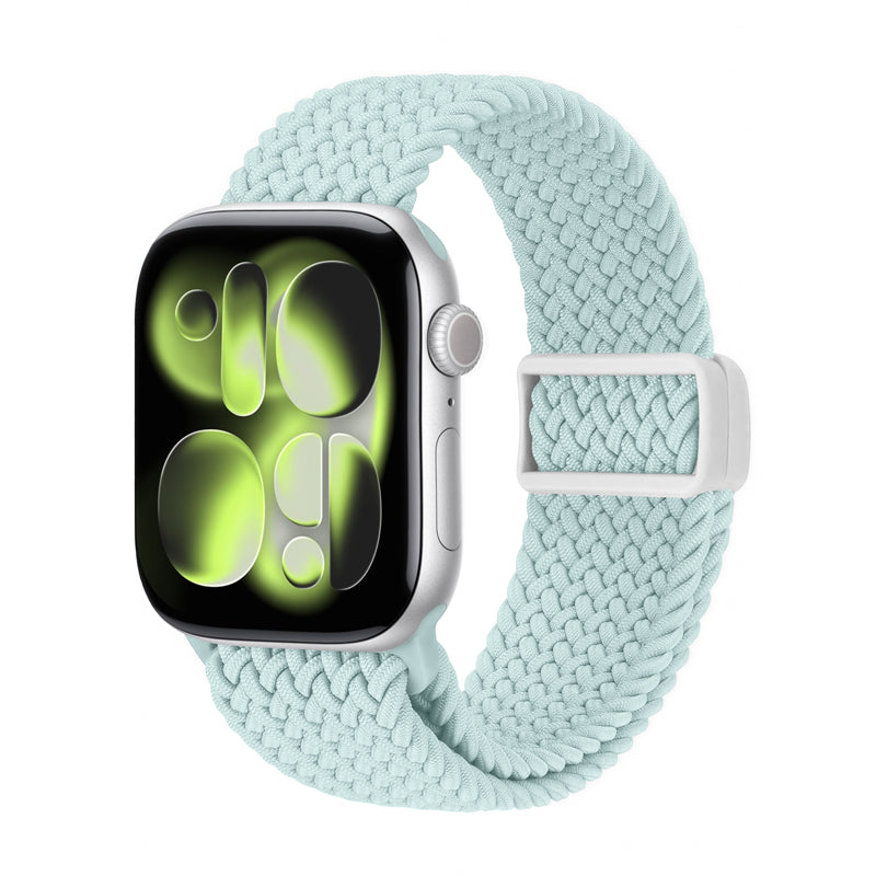 Crong Wave Band - gestrickt Armband für Apple Watch 44/45/46/49 mm (mátově blau)