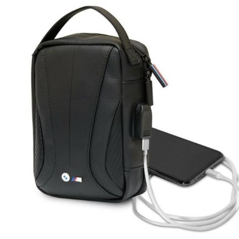 BMW Carbon&Perforated - Tasche / organizér s externím USB portem (schwarz)