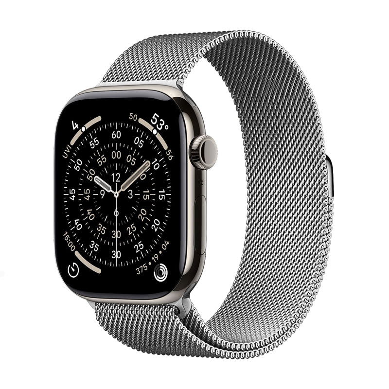 Crong Milano Steel - Armband aus Edelstahl für Apple Watch 44/45/46/49 mm (silber)