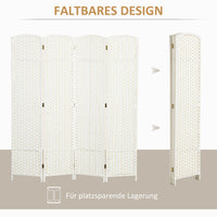 HOMCOM 4-teiliger Raumtrenner, Faltbarer Sichtschutz, Sichtschutzwand für Wohnzimmer, Schlafzimmer – Produktabbildung 5
