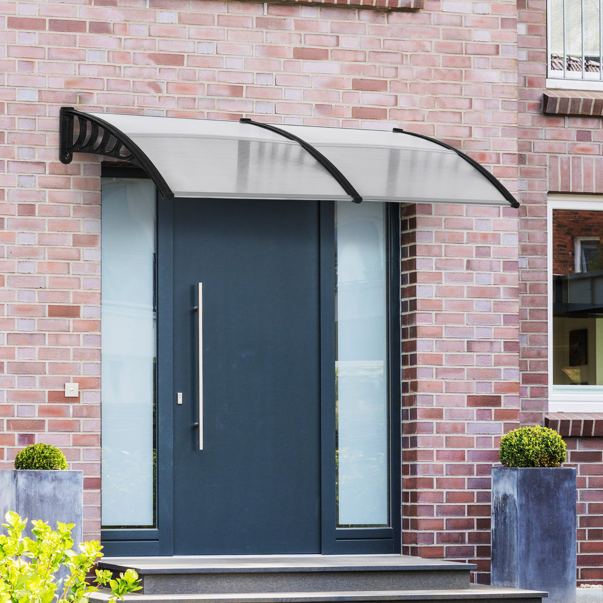 Outsunny Türüberdachung, Schutz vor Regen, Wind und Hagel, Polycarbonat, Aluminium-Verbindungstangen – Produktabbildung 2