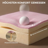 HOMCOM Sofa 2-Sitzer Stoffsofa Couch Polstersofa Loungesofa breit Rosa – Produktabbildung 5