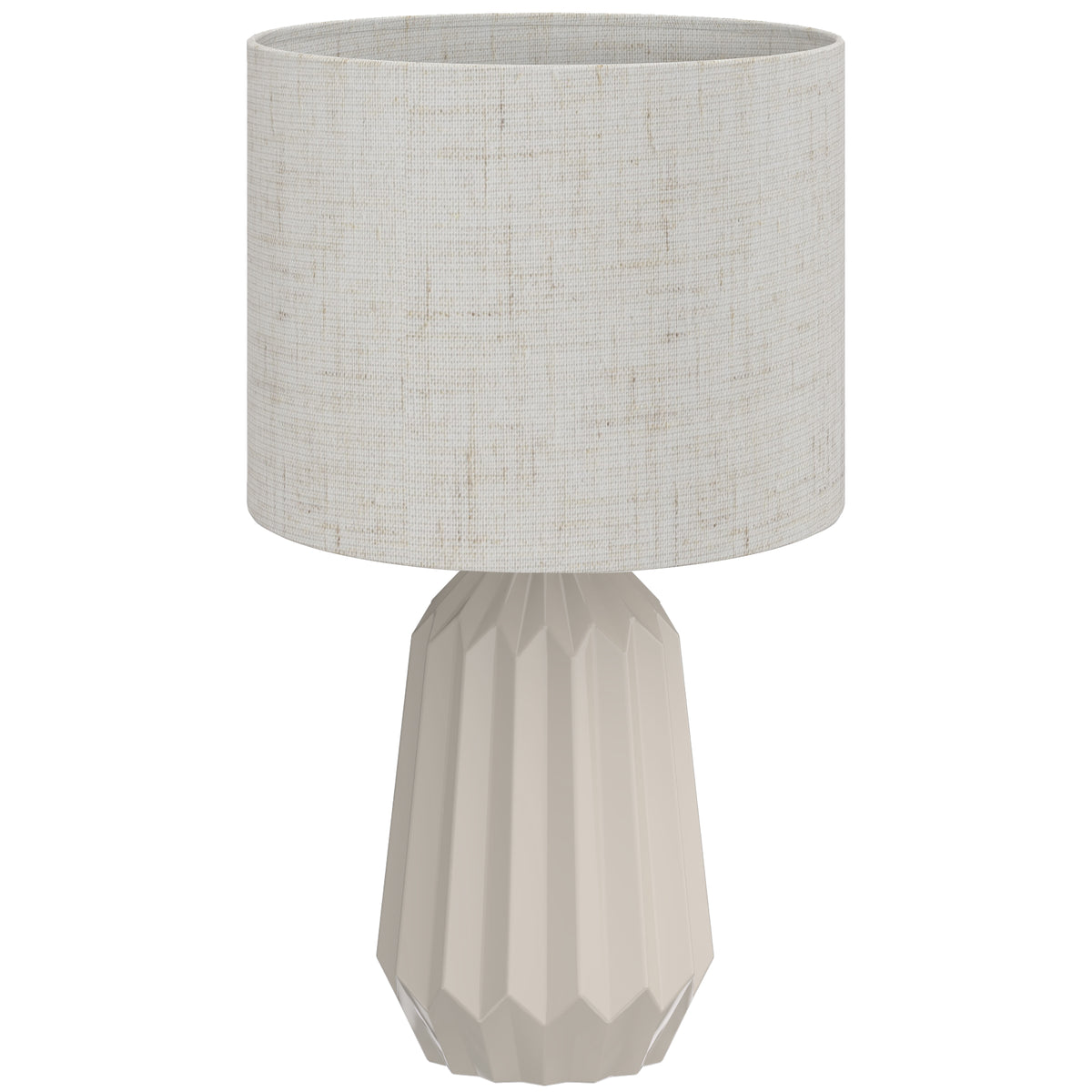 HOMCOM Tischlampe, Tischleuchte, Nachttischlampe mit Leinenschirm, Wippschalter, Schreibtischlampe, 22 x 22 x