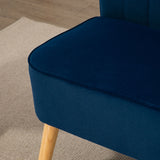 HOMCOM Sofa Retrodesign 2-Sitzer-Sofa, Holzbeine, 117 cm x 56,5 cm x 77 cm, Blau – Produktabbildung 8