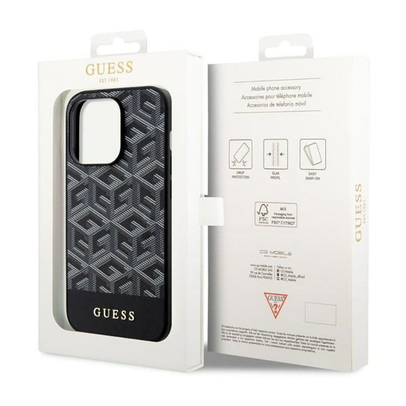 Guess GCube Stripes MagSafe - Hülle für iPhone 14 Pro (schwarz) – Produktabbildung 8