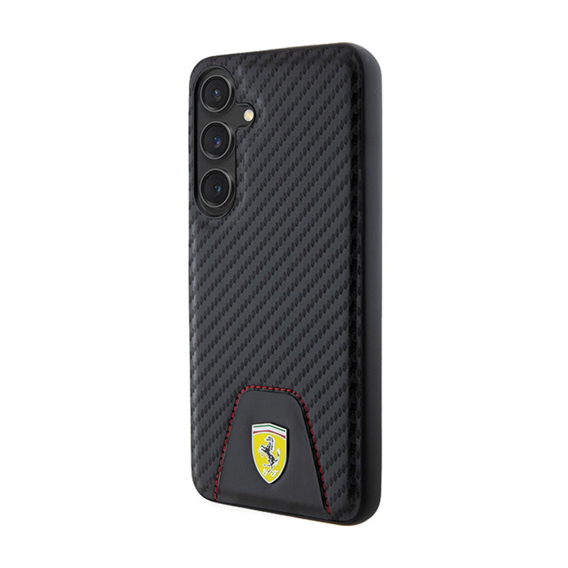 Ferrari Carbon Stitched Bottom - Hülle für Samsung Galaxy S24+ (schwarz) – Produktabbildung 2