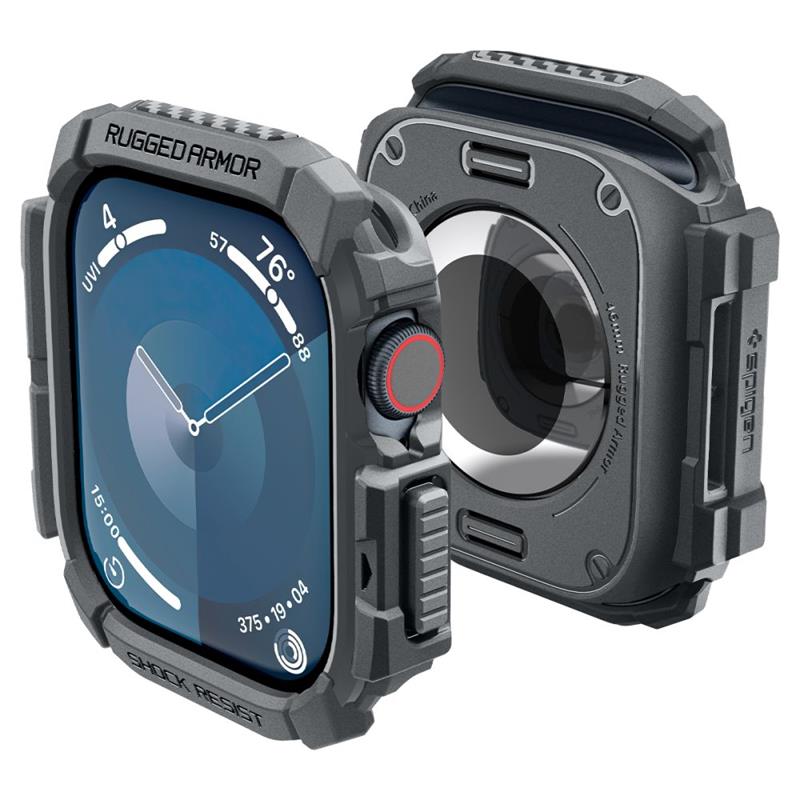 Spigen Rugged Armor - Hülle für Apple Watch 10 46 mm (dunkel grau)