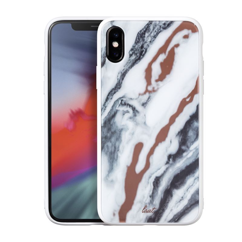 Laut MINERAL GLASS - Hülle für iPhone Xs Max (Mineral Weiß)