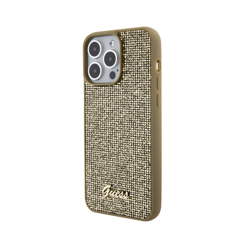 Guess Disco Metal Script - Hülle für iPhone 15 Pro Max (gold) – Produktabbildung 2