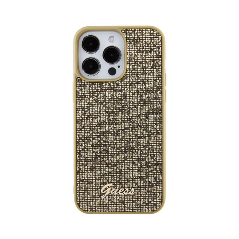 Guess Disco Metal Script - Hülle für iPhone 15 Pro Max (gold) – Produktabbildung 3
