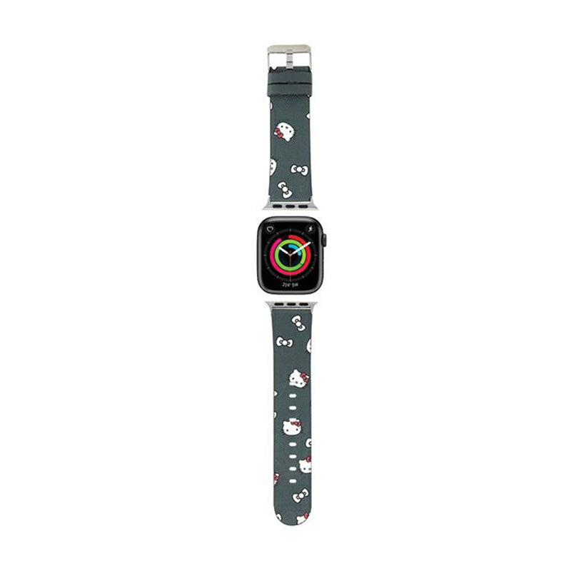 Hello Kitty Heads & Bows Pattern - Armband für Apple Watch 38/40/41 mm (schwarz)