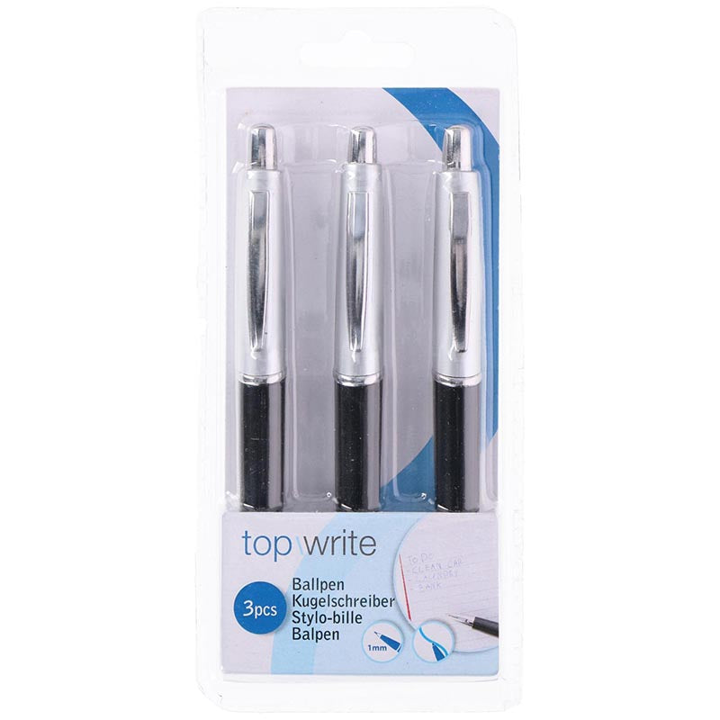 Topwrite - Kugelschreiber blau 3 Stk – Produktabbildung 2